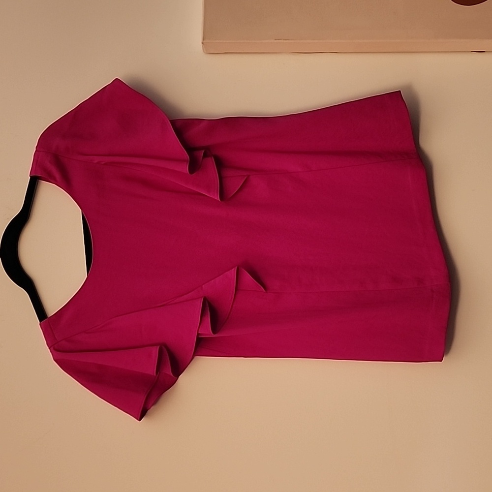 NWT Banana Republic Fuschia Lucia Flutter Sleeve Blouse - Size 10